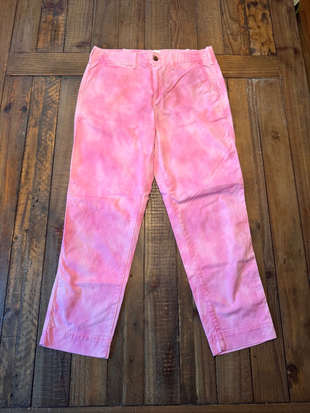 Gap Straight Khaki Chino Pant, Pink Tie-Dye Pattern. Size 6, 2020